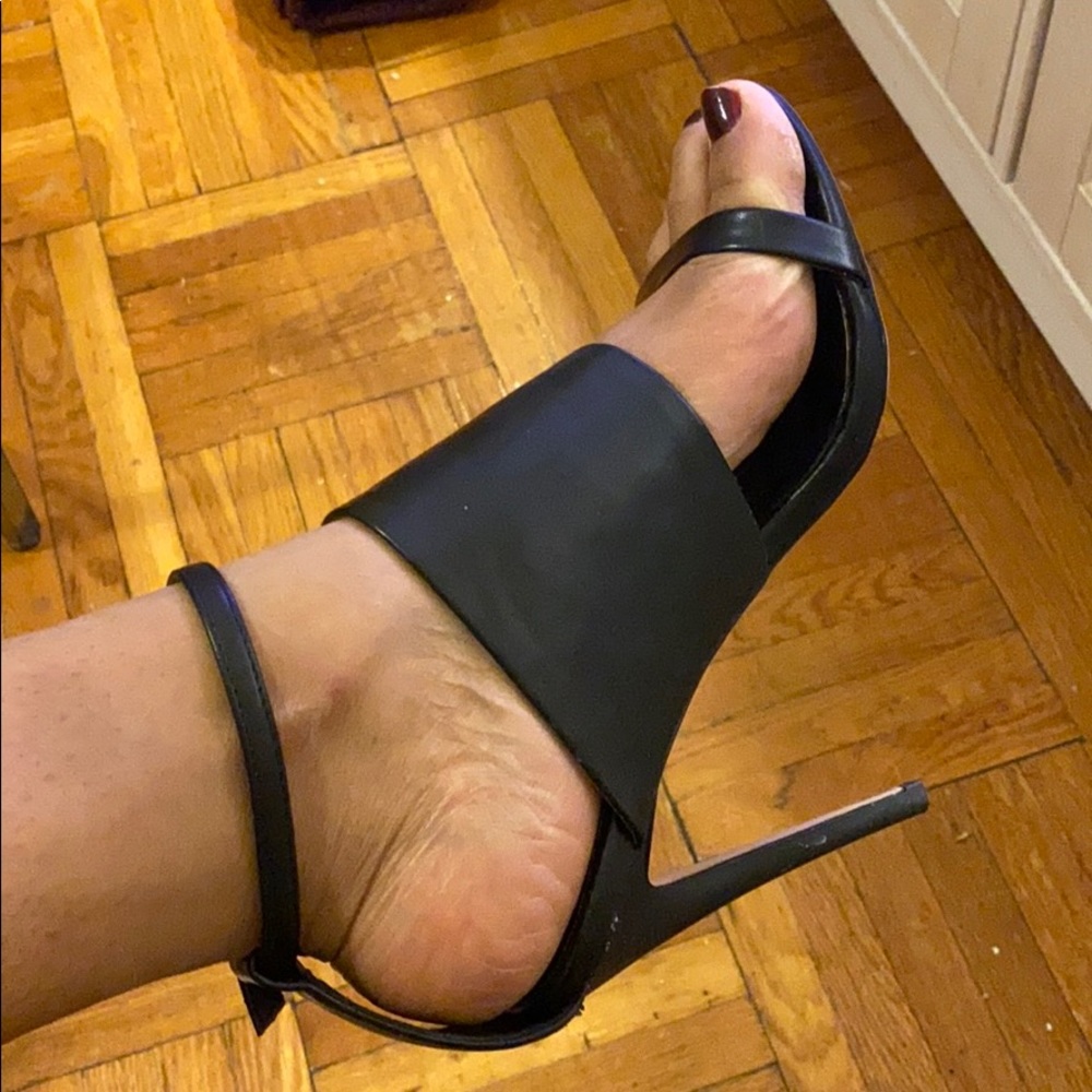 ASOS black heel sandals